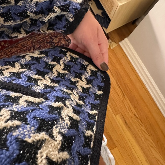 H&M houndstooth blue jacket - Picture 2 of 2